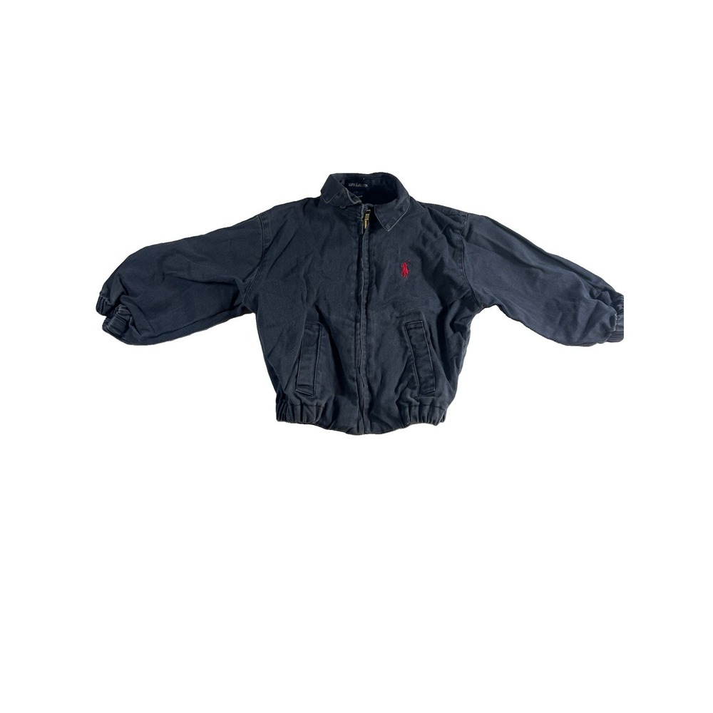 Ralph Lauren Boys 12-24M Zip Up Bomber Jacket Red Pony